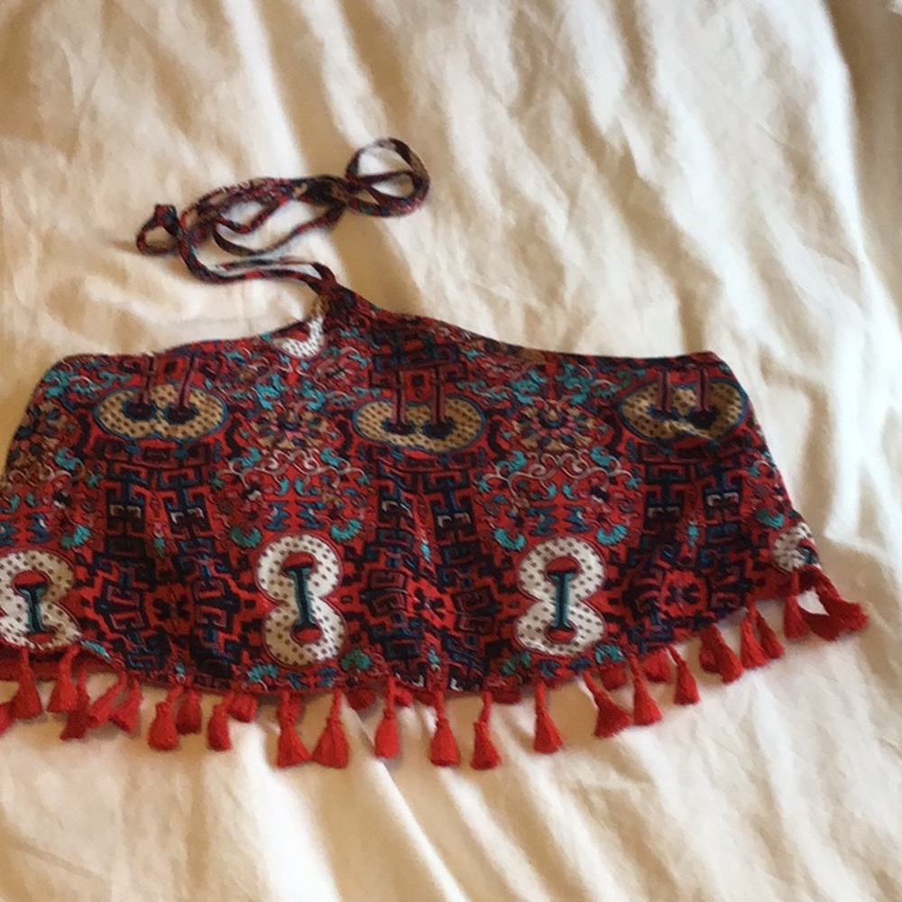 Cute red tassel top